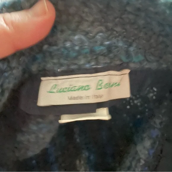 Vintage Wool/Mohair blend blue gray Sherpa bucket hat Luciano Berni - Picture 5 of 7